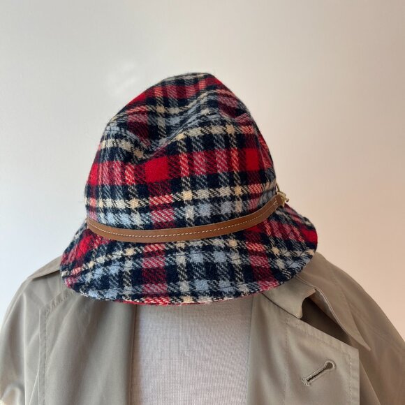 coach plaid wool bucket hat size small - Picture 6 of 8